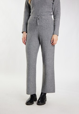 DreiMaster Vintage Wide leg Broek in Grijs: voorkant