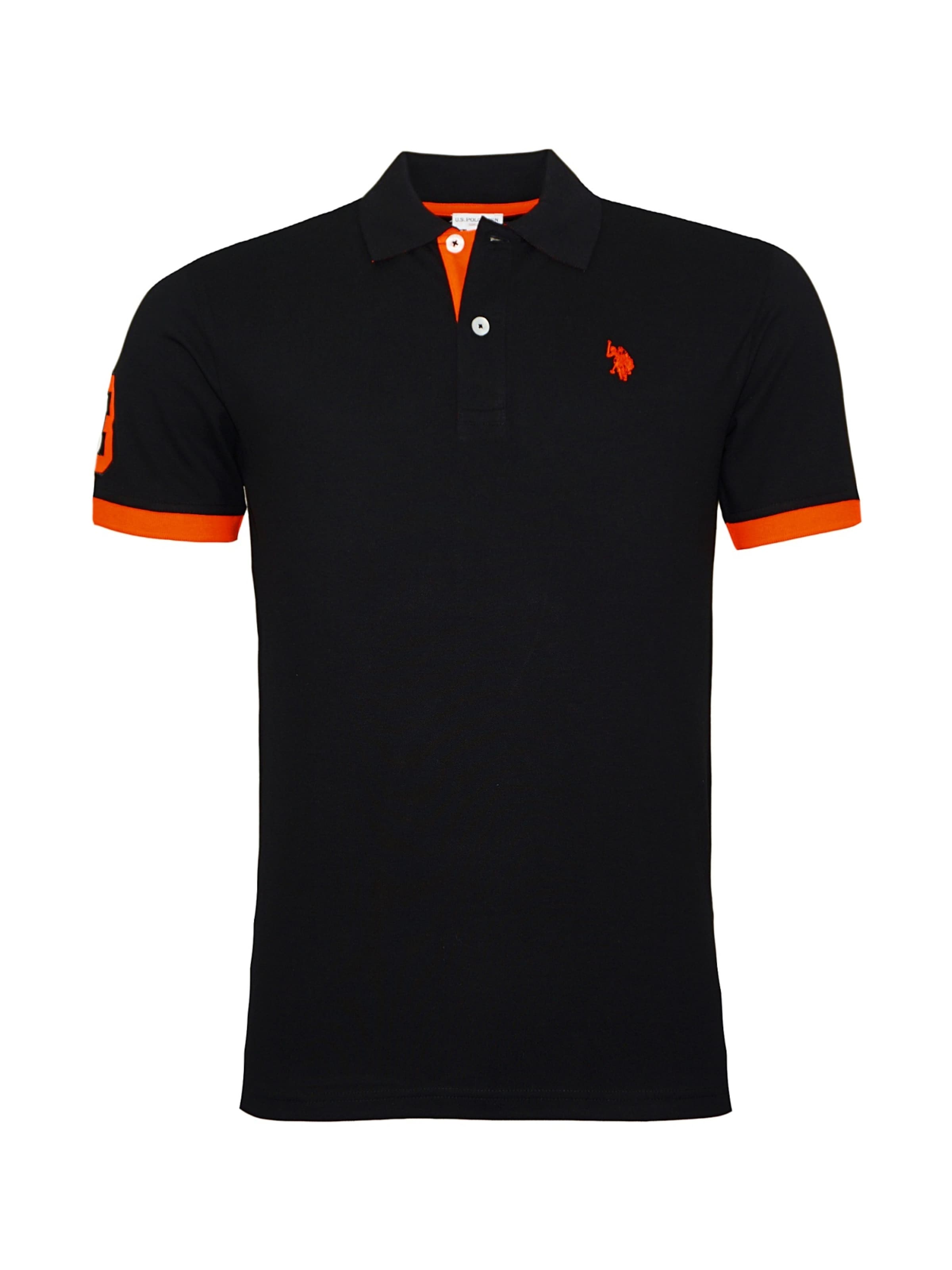 U.S. POLO ASSN. Shirt 'Big DBH no 3' in Zwart: voorkant