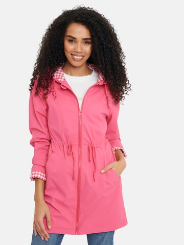 Threadbare Between-seasons coat 'Suzanna' in Pink: front