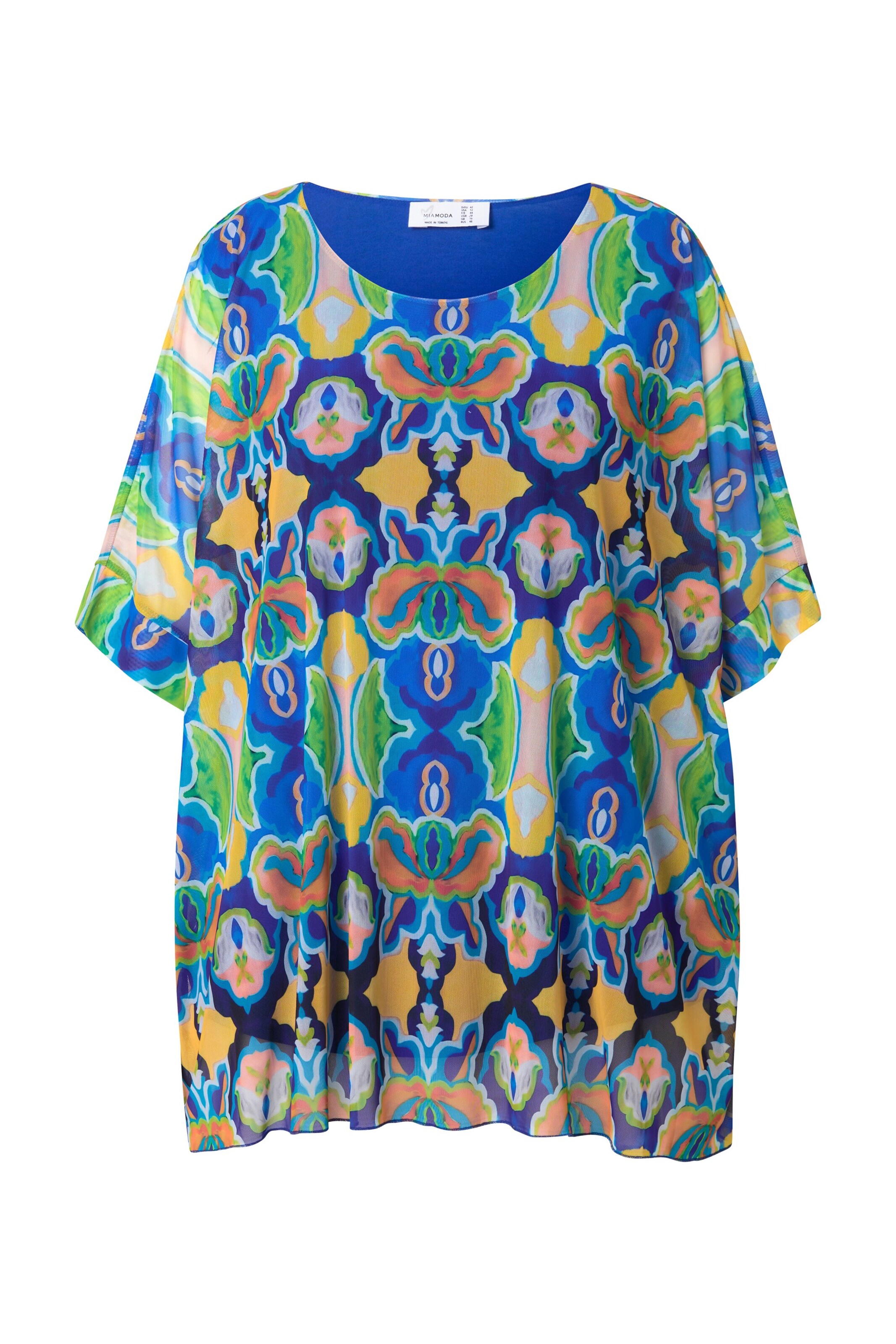 MIAMODA Blouse in Blue / Yellow / Green / Black, Item view