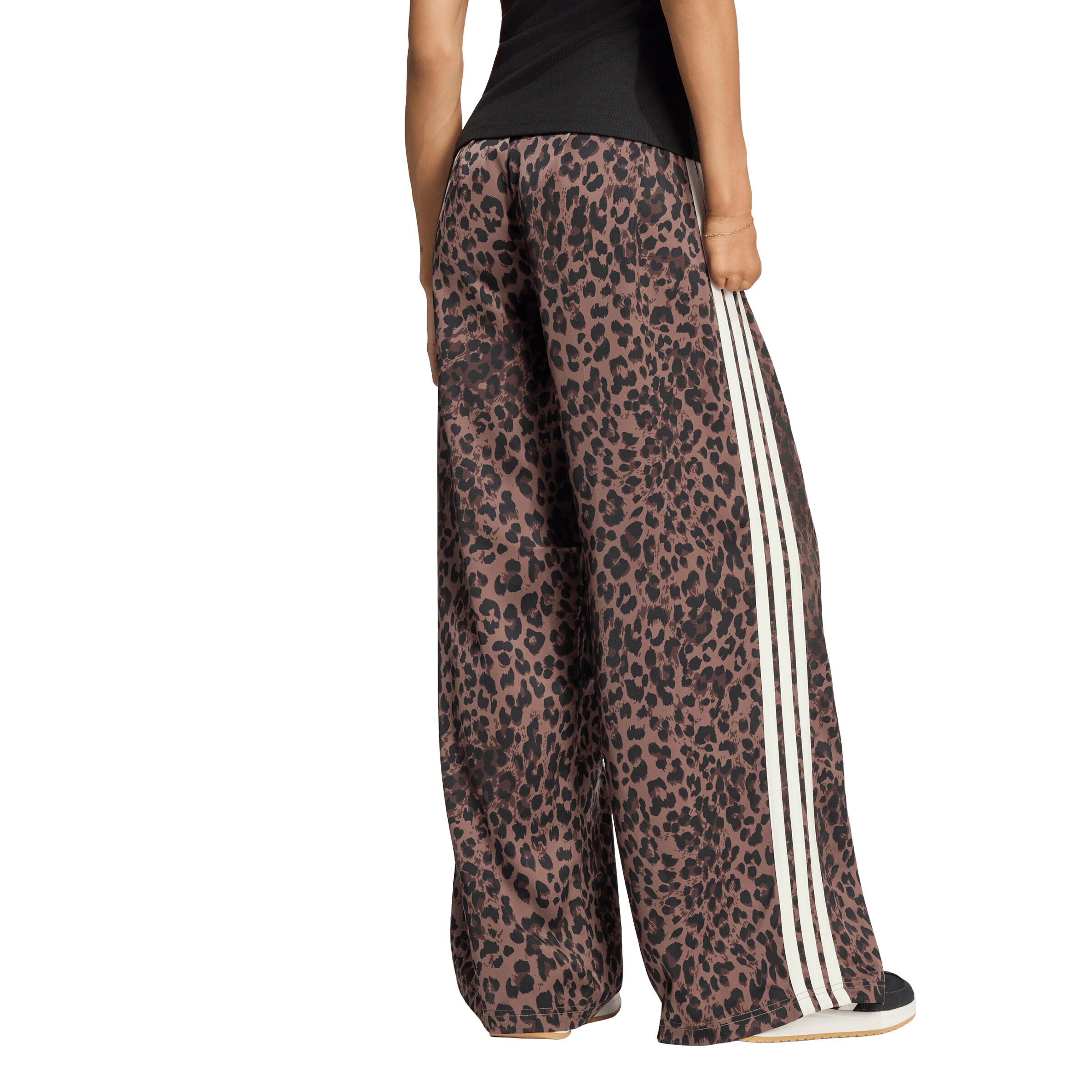 ADIDAS SPORTSWEARWide Leg/ Široke nogavice Sportske hlače - smeđa boja: stražnji dio