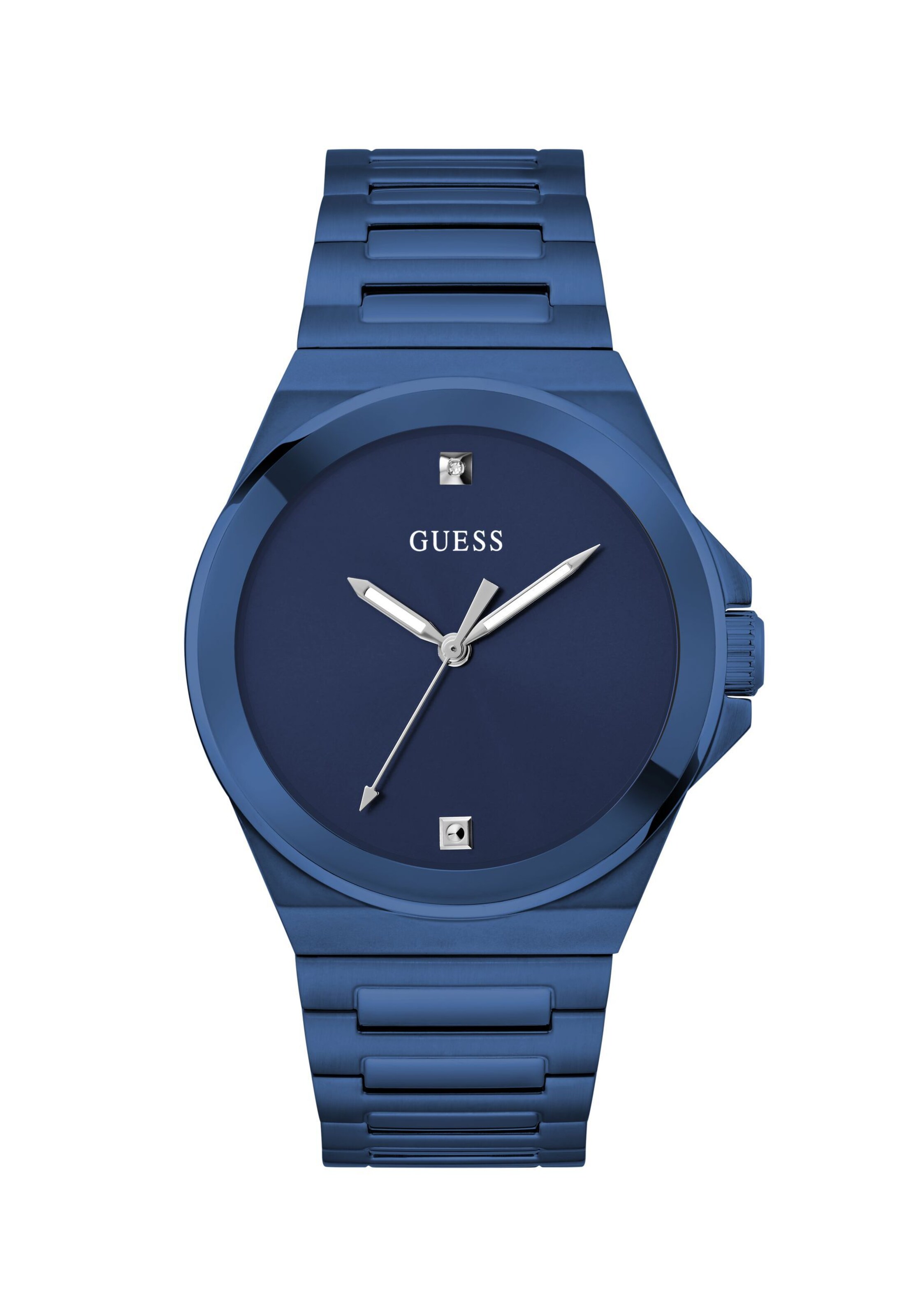 Orologio analogico 'Vinyl' di GUESS in blu: frontale