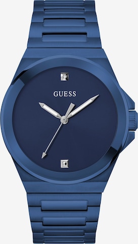 GUESS Analoog horloge 'Vinyl' in Blauw: voorkant