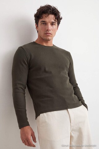 TrendyolSweater majica - zelena boja: prednji dio