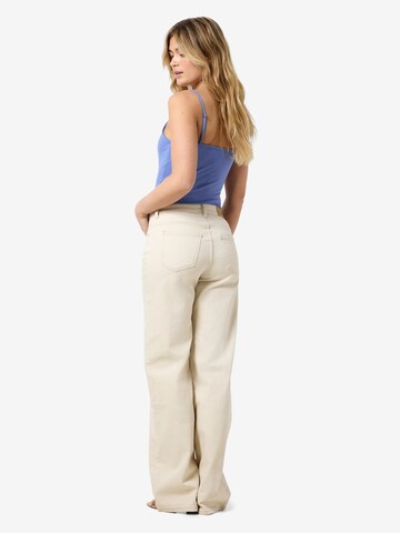 Noisy may Wide Leg Jeans 'NMYOLANDA' in Beige
