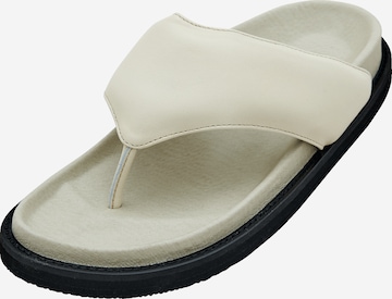 EDITED T-bar sandals 'Tiana' in Beige: front
