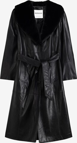 Manteau mi-saison Bershka en noir : devant