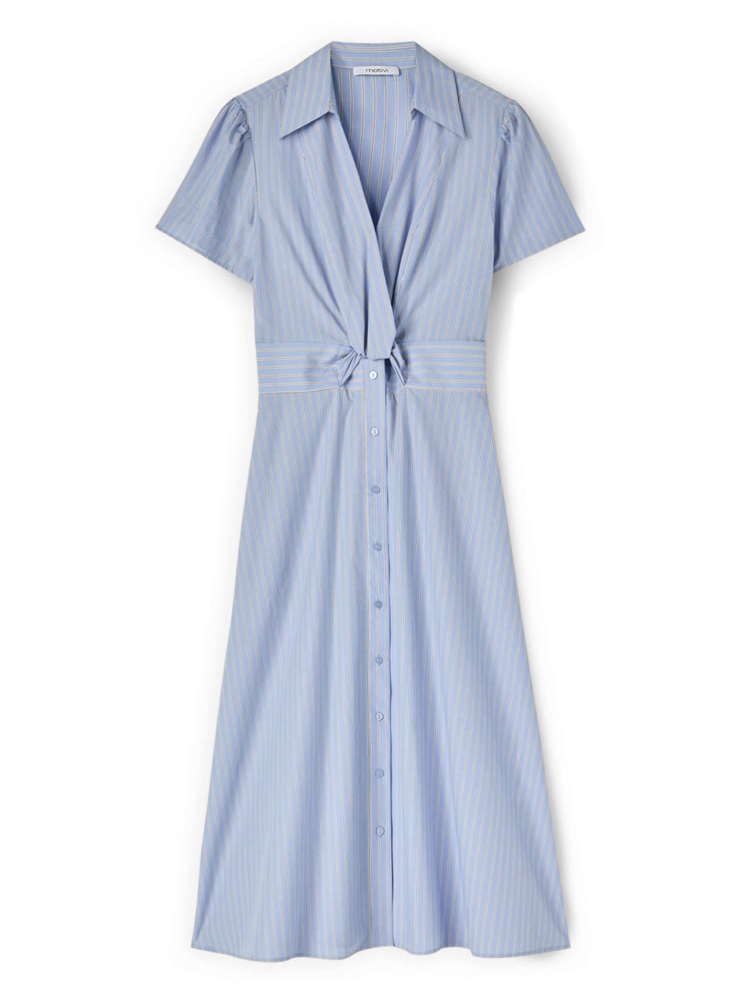 MOTIVI Blousejurk in Blauw: voorkant