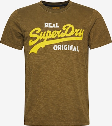 T-Shirt Superdry en vert : devant