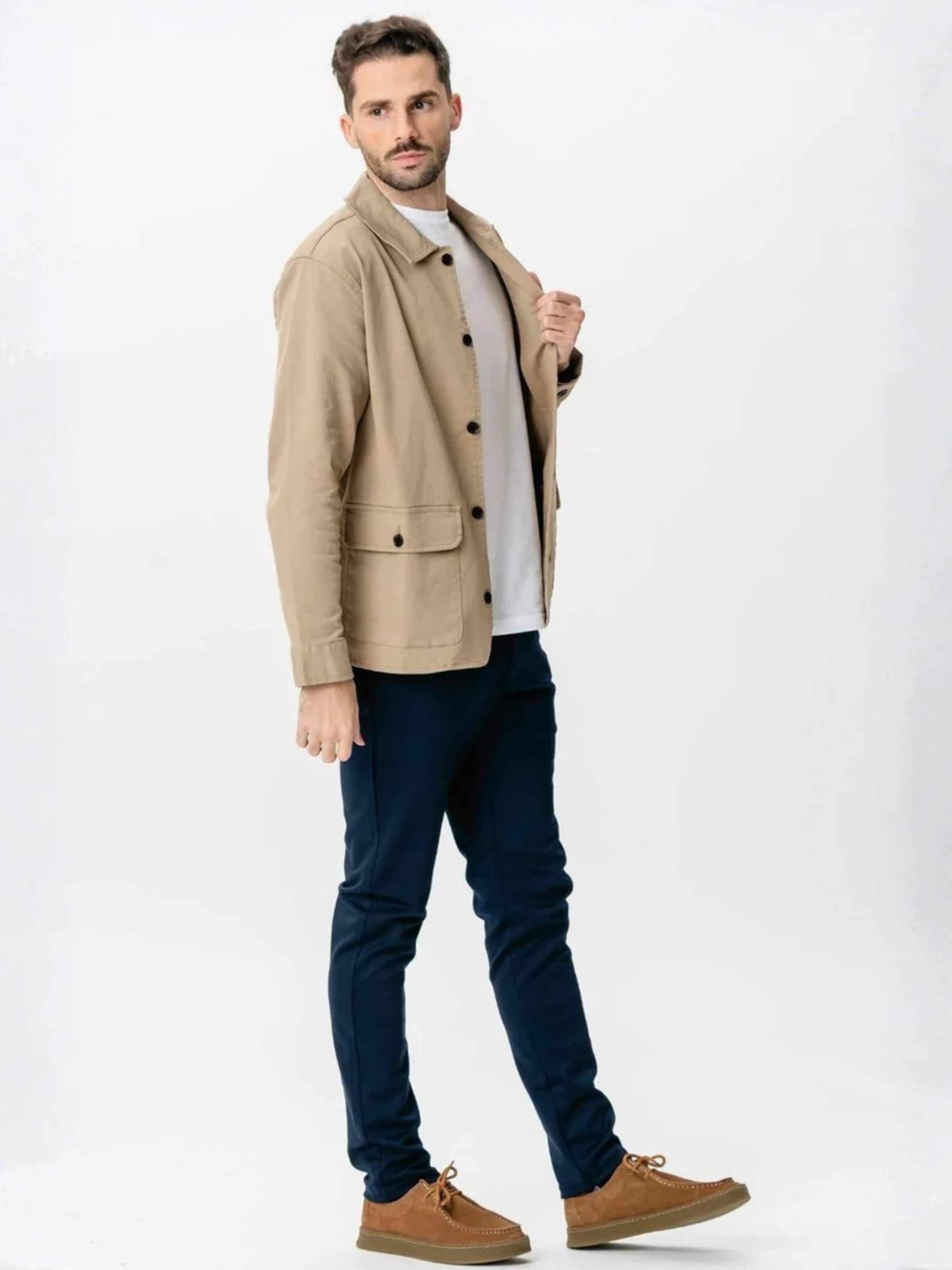 Veste mi-saison ' Twill Shirt ' TEESHOPPEN en beige