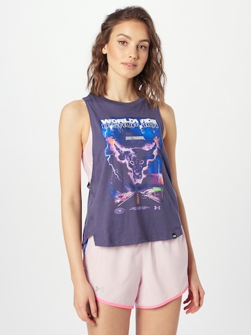 Sport top 'PJT ROCK WORLDWIDE' de la UNDER ARMOUR pe mov: față