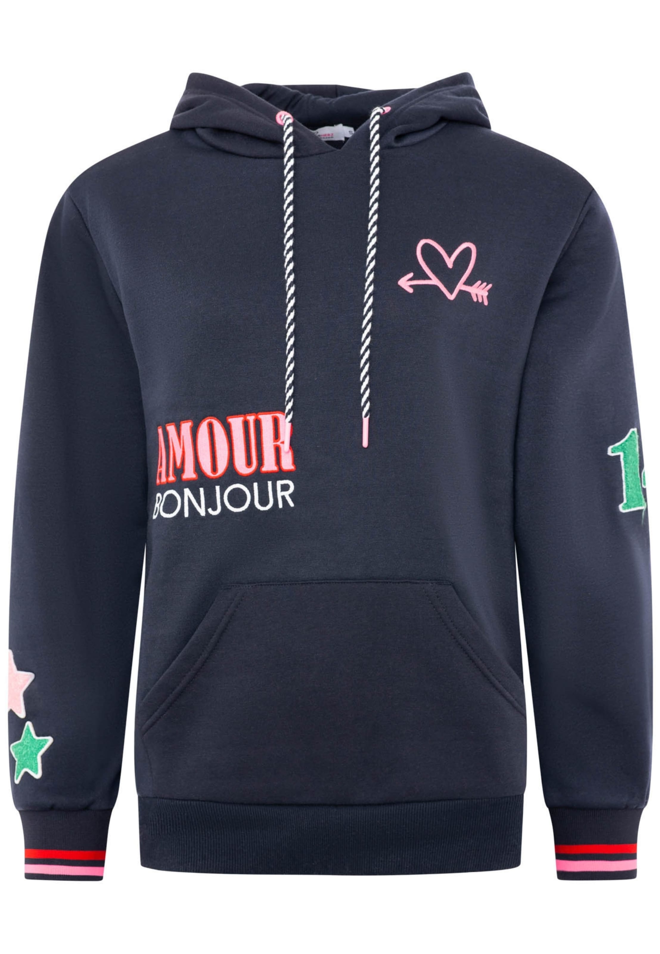 Zwillingsherz Sweatshirt in Blauw: voorkant
