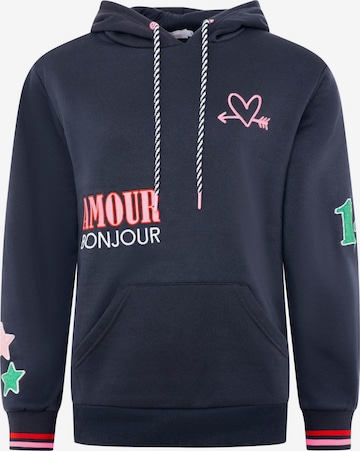 Zwillingsherz Sweatshirt in Blauw: voorkant