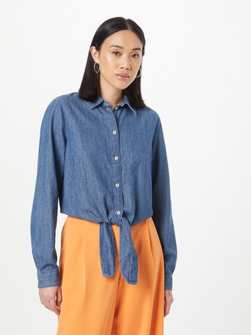 PIECES Blouse 'HOPE' in Blauw: voorkant