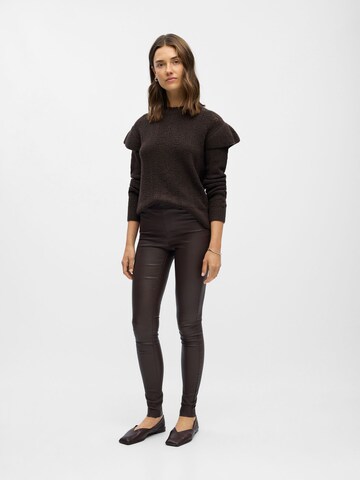 Skinny Leggings 'OBJBelle' di OBJECT in marrone