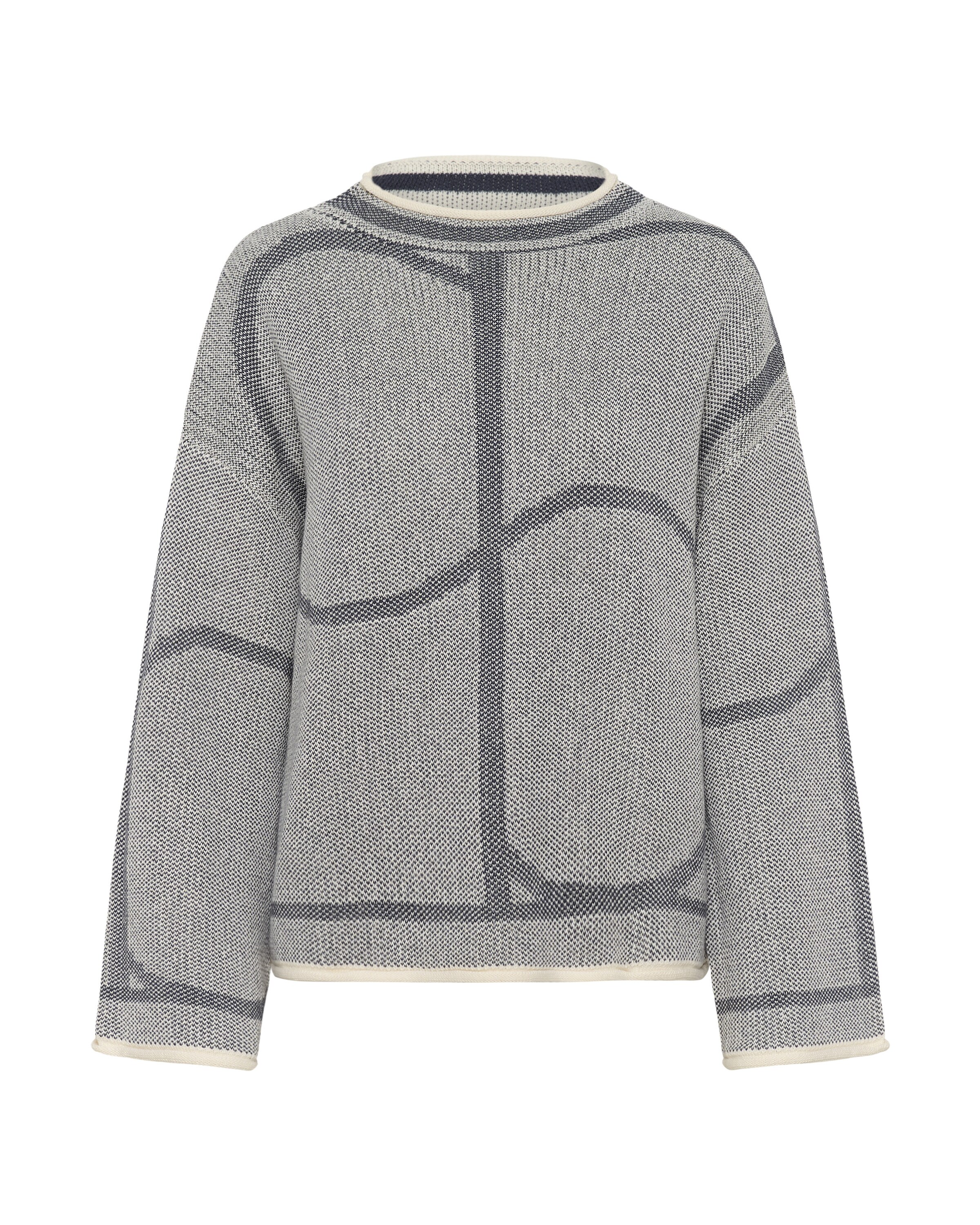 SOAKED IN LUXURY Sweter 'Rava' w kolorze szary: przód