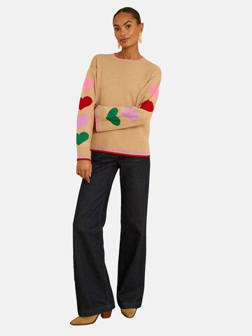 love & roses Sweter w kolorze beżowy: przód