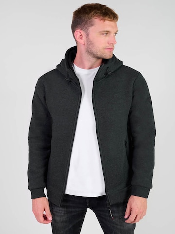 Le Temps Des Cerises Sweatvest 'Disal' in Zwart: voorkant