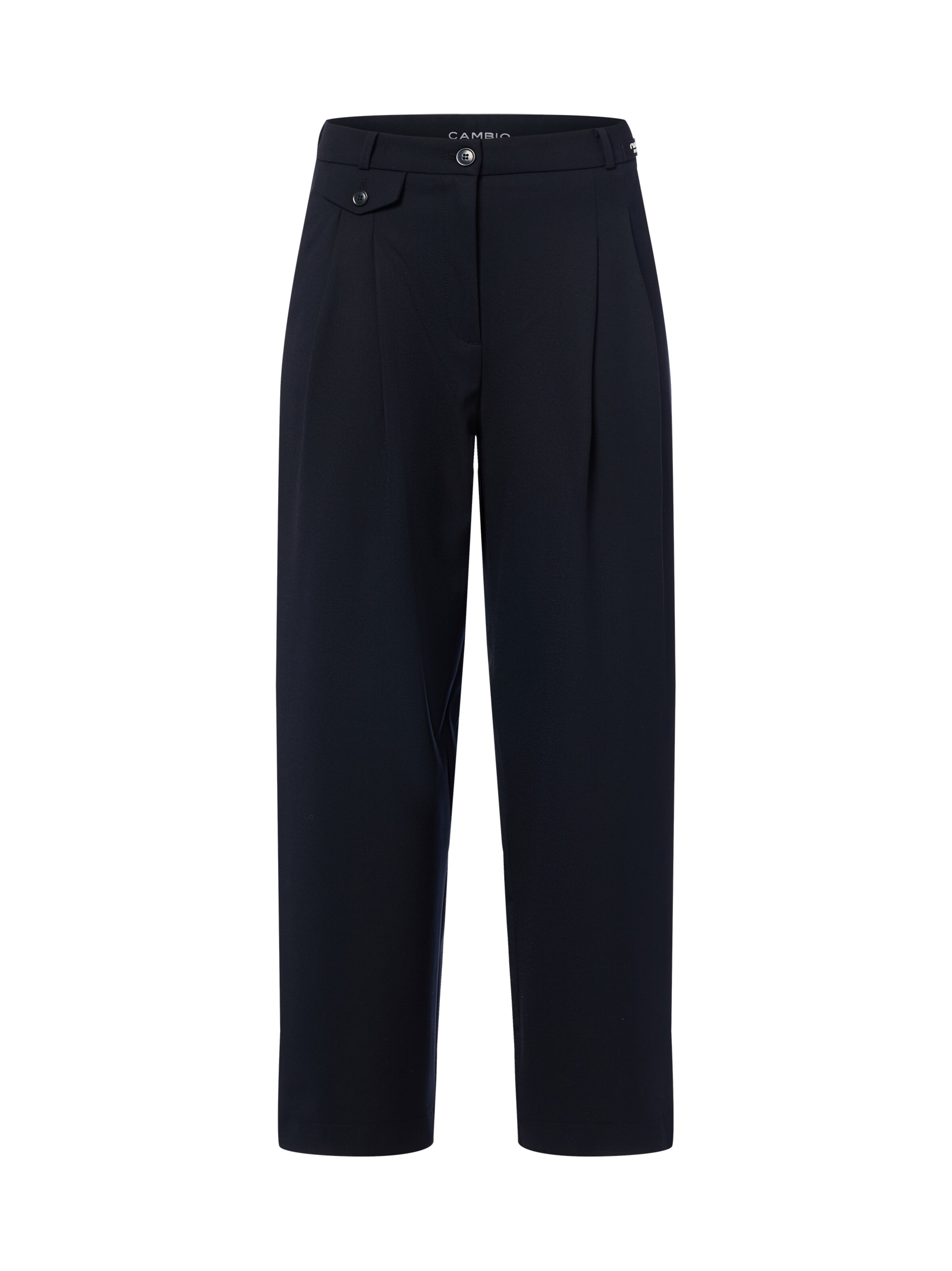 Cambio Wide leg Pleat-front trousers in Blue: front