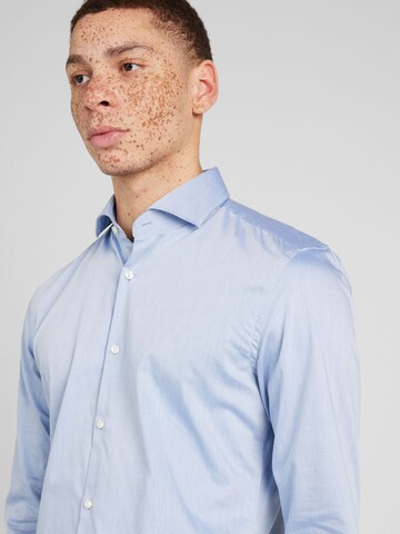 HUGO Slim fit Button Up Shirt 'Kason' in Blue