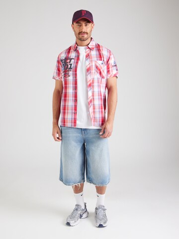 CAMP DAVID Regular fit Button Up Shirt in Red