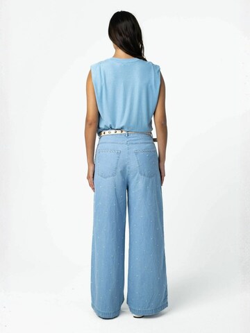 Coster Copenhagen Wide Leg Jeans in Blau