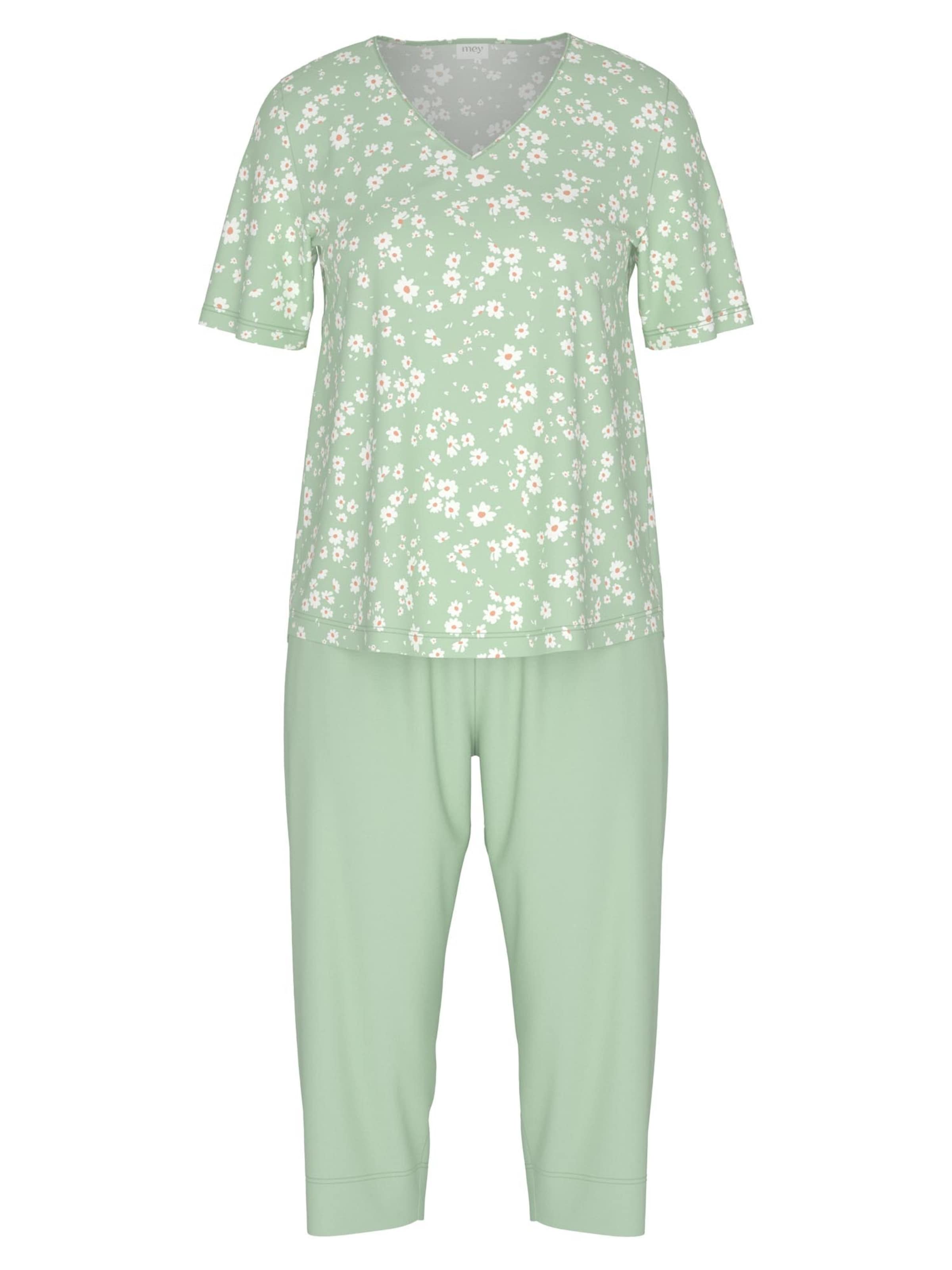 Mey Pajama 'Daisy Delight' in Green: front