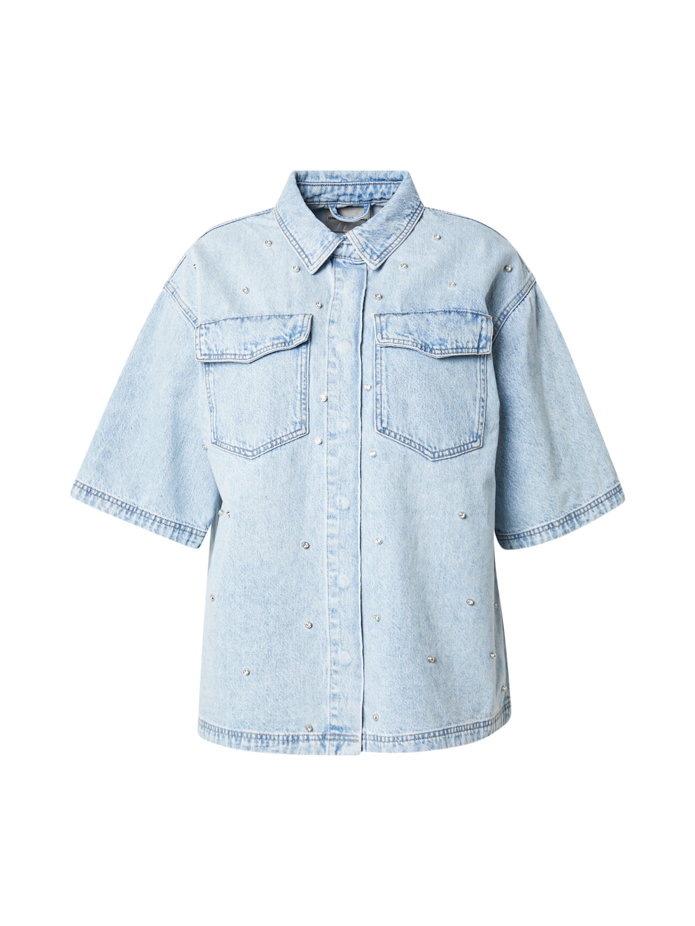 ONLY Carmakoma Блуза в синьо: отпред