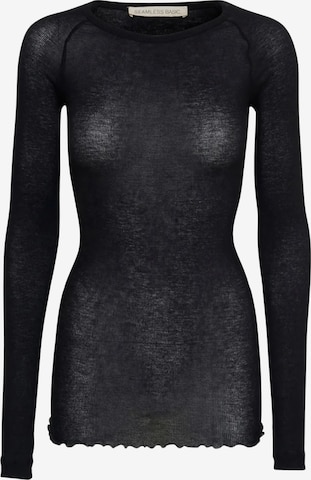 Seamless Basic Shirt 'Elvira' in Schwarz: Vorderseite