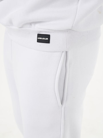 LOUIS LECLER Slim fit Trousers 'Lucien' in White
