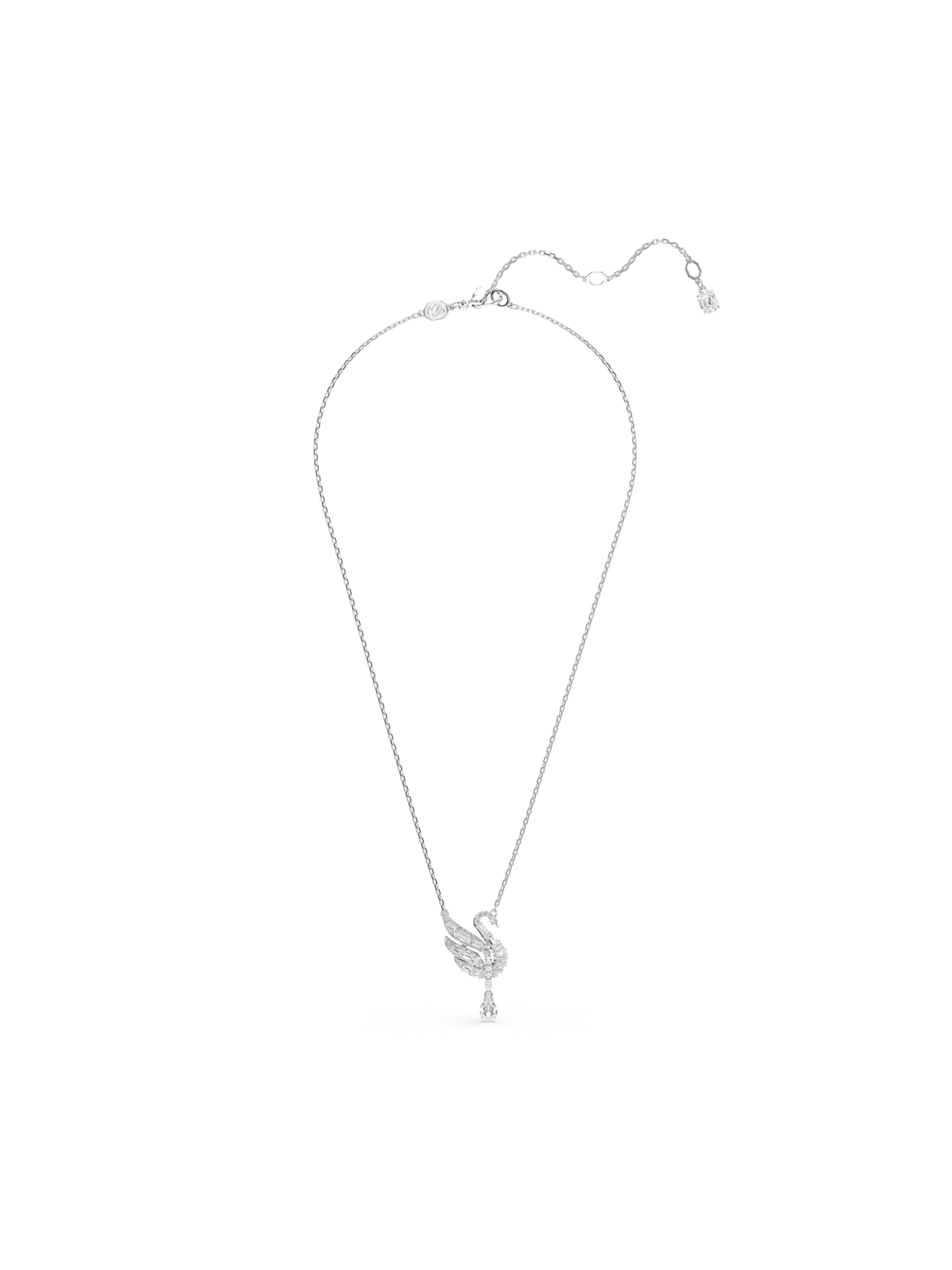 Swarovski Верижка 'Swan' в сребърно: отпред