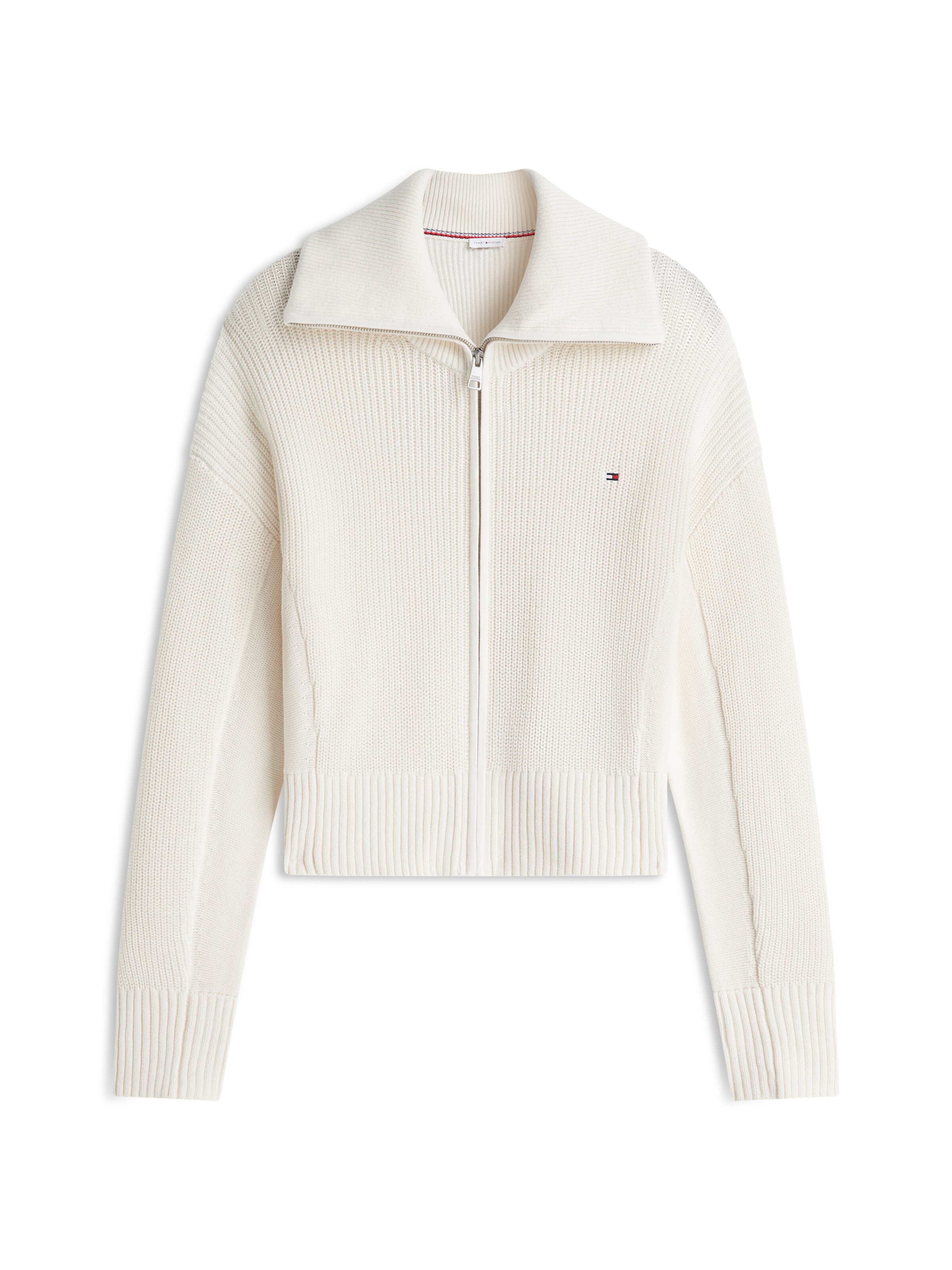 TOMMY HILFIGER Gebreid vest in Beige: voorkant