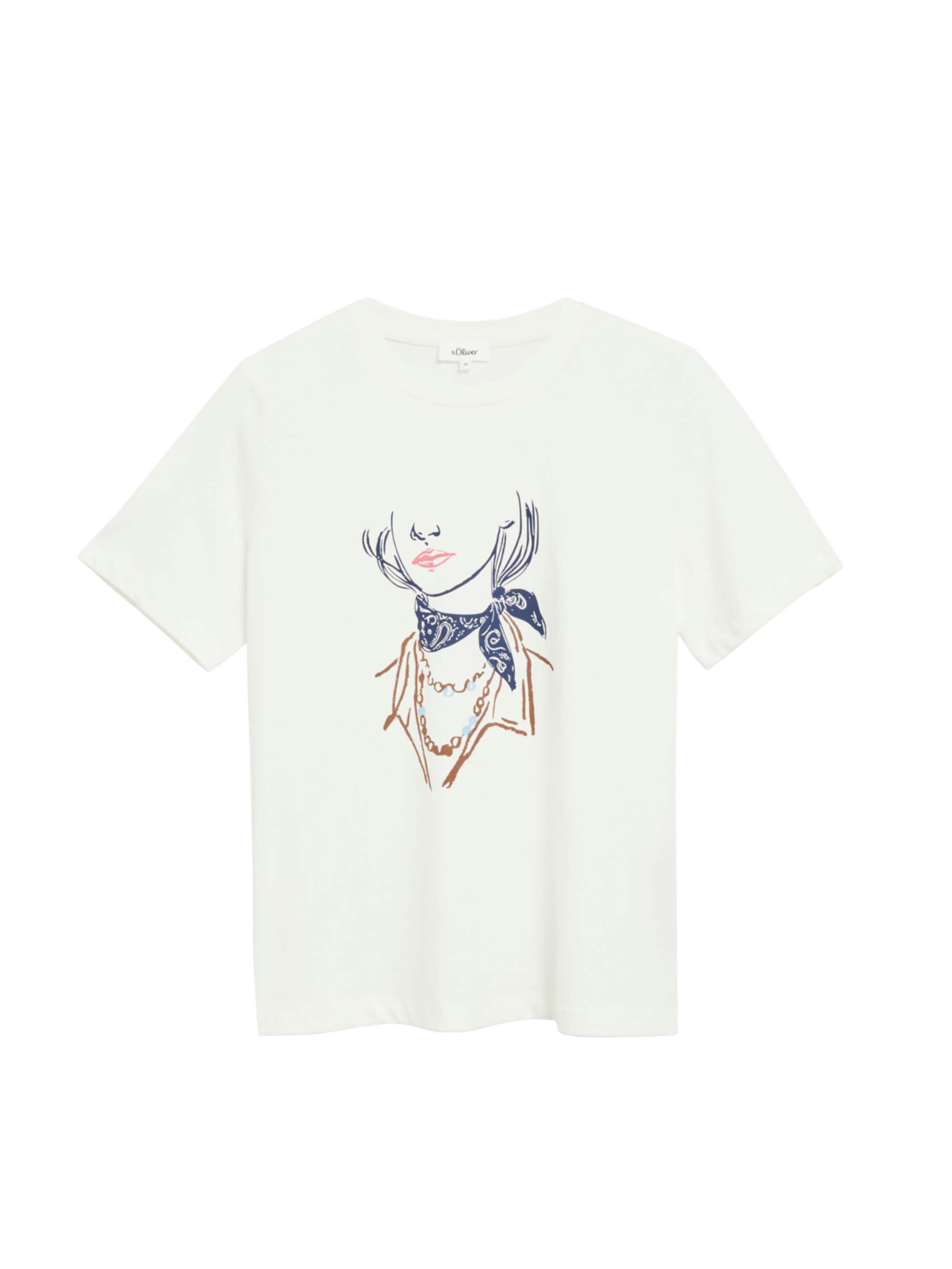 s.Oliver T-shirt 's.Oliver - Dames t-shirt' en XXXL en blanc, Vue avec produit