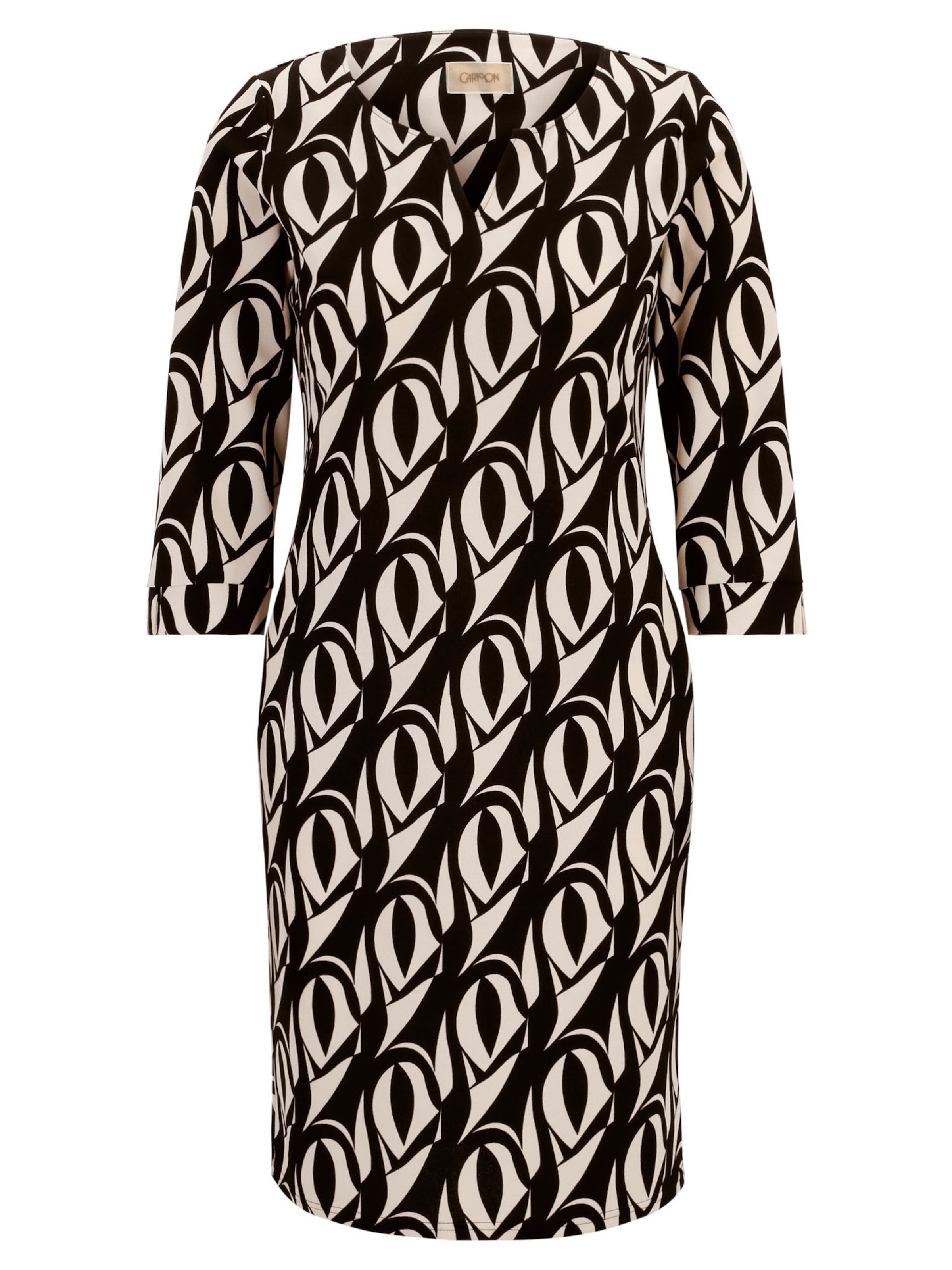 Cartoon Dress in Black: front