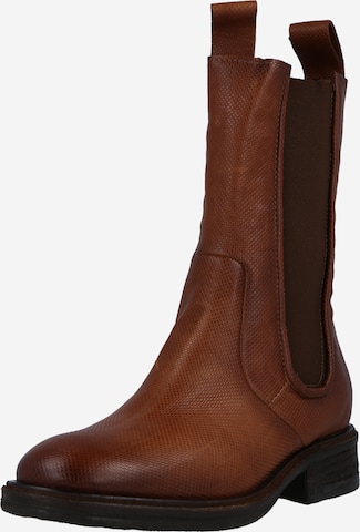 A.S.98 Chelsea boots 'Flower' i brun: framsida