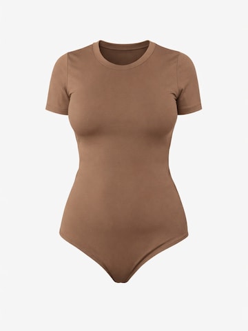 LEAFLETIC Bodysuit in Brown: front