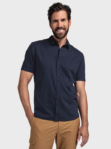 Coupe regular Chemise fonctionnelle 'Triest' Schöffel en bleu : devant