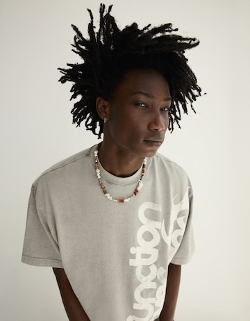 Bershka Majica | siva barva