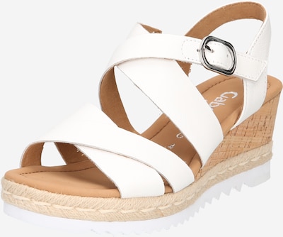 Sandale cu baretă GABOR pe alb, Vizualizare produs
