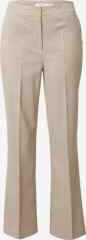 b.young Regular Trousers with creases 'DALISE' in Brown: front