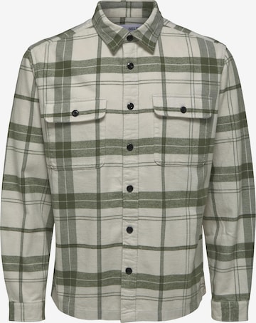 SELECTED HOMME - Regular Fit Camisa 'PATRICE' em verde: frente