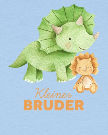 watabout.kids T-Shirt 'Dinosaurier 07 Kleiner Bruder' in Blau