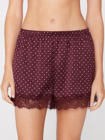 Tezenis Regular Pajama Pants in Red: front