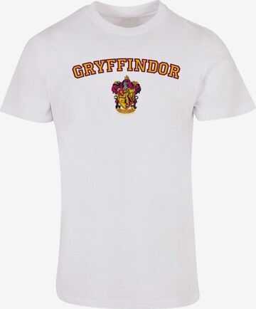 ABSOLUTE CULT Shirt 'Harry Potter - Hogwarts Gryffindor Crest' in Wit: voorkant