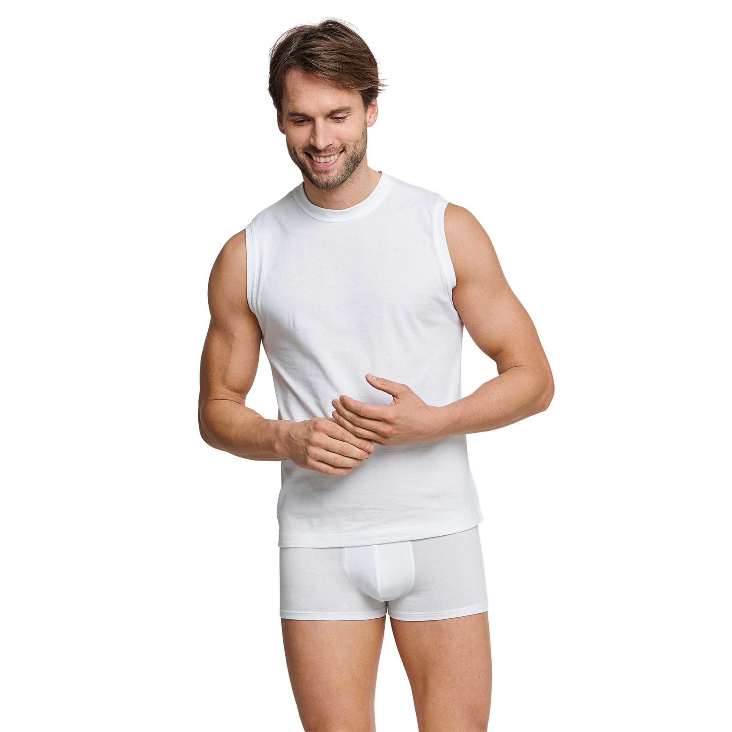 Maillot de corps SCHIESSER en blanc : devant