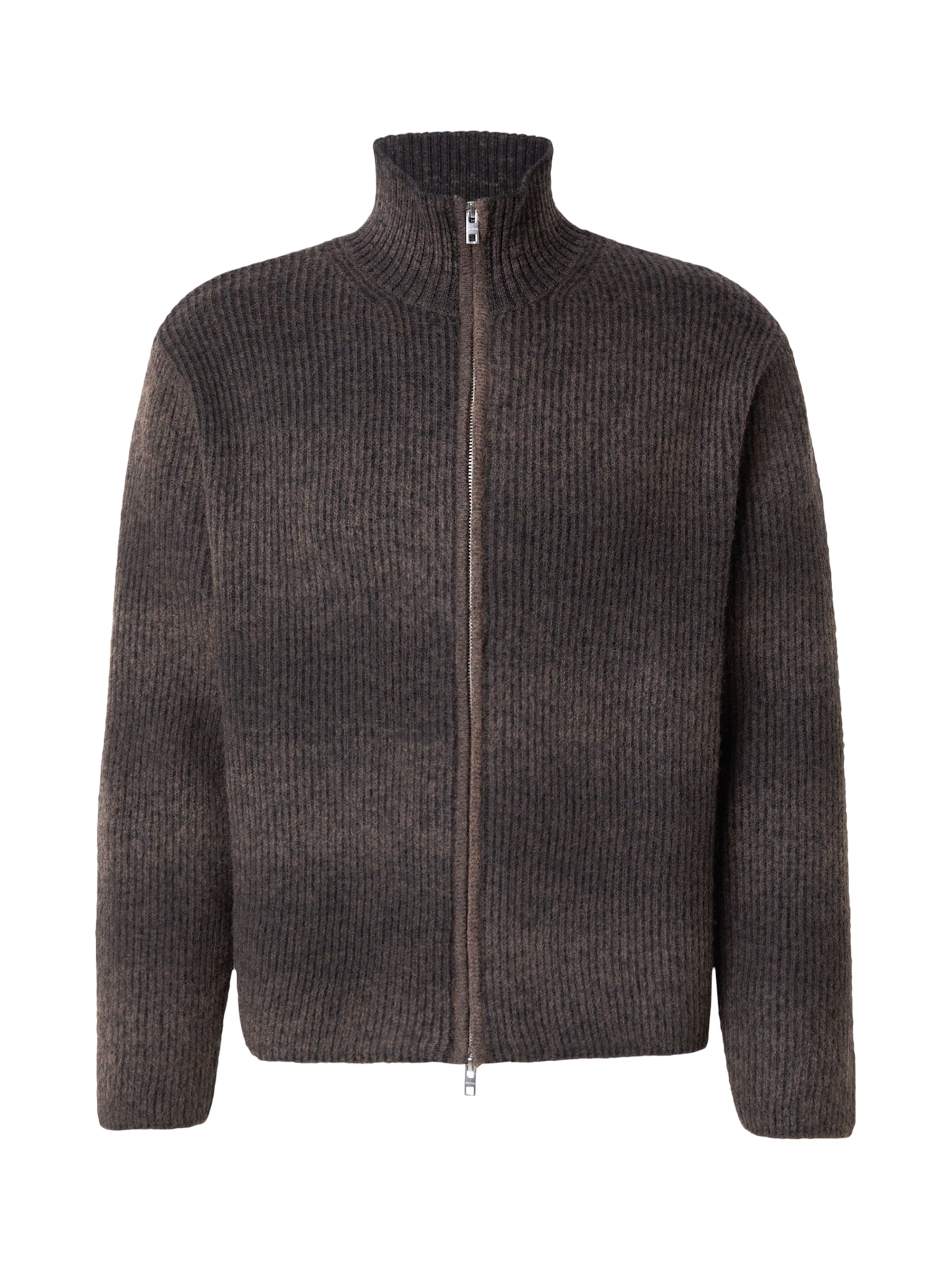 WEEKDAY Strickjacke &#x27;Dennis&#x27; in Braun: Vorderseite