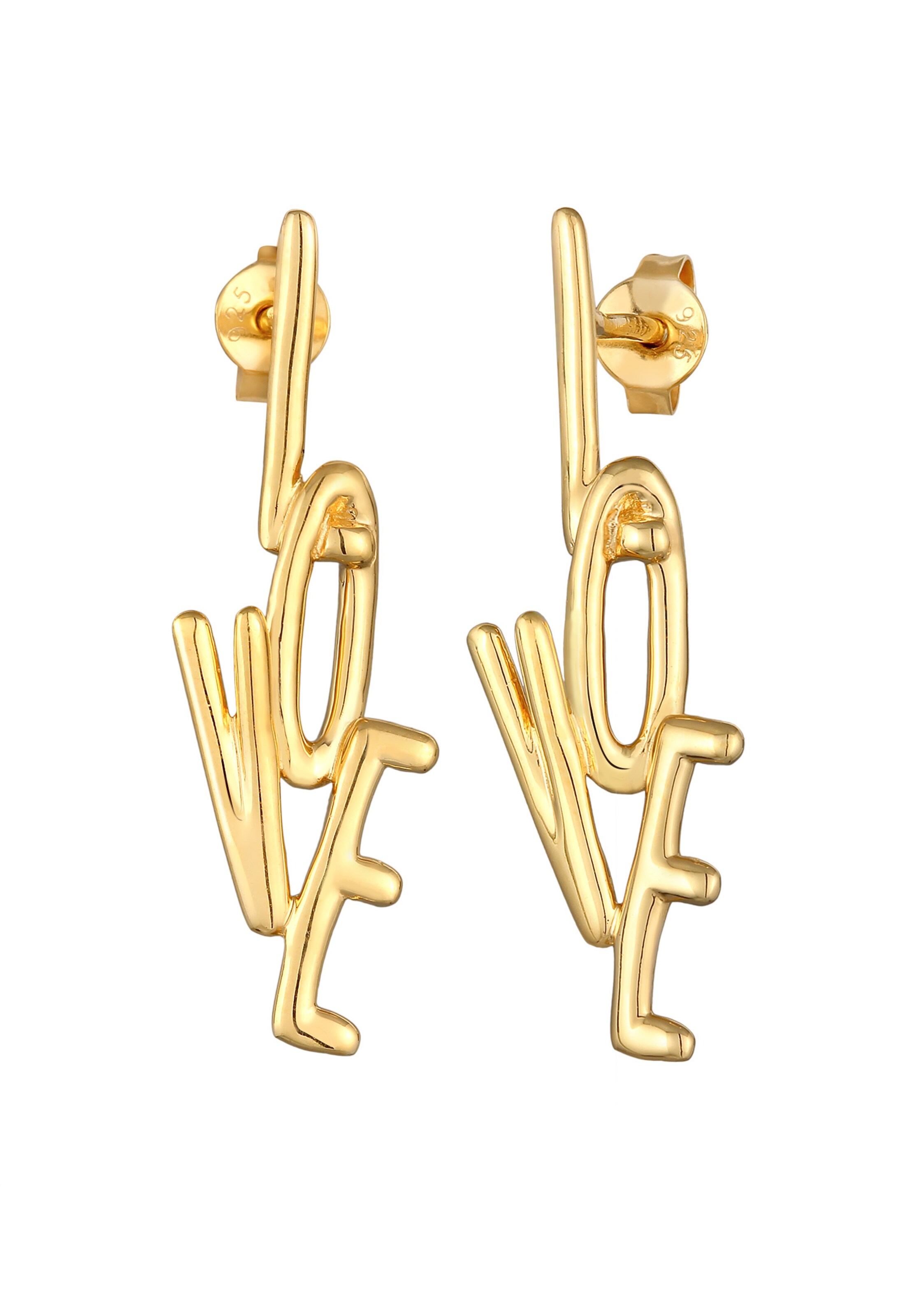 Boucles d'oreilles ELLI en or : devant