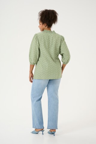 KAFFE CURVE Blouse 'Vitana' in Groen