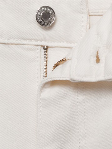 Wide Leg Jean à pince 'BEA' MANGO en blanc