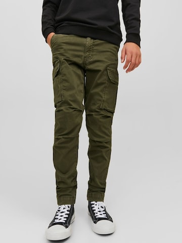 Jack & Jones Junior - Regular Calças 'Tace Tucker' em verde: frente